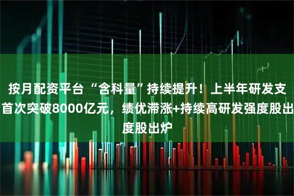 按月配资平台 “含科量”持续提升！上半年研发支出首次突破8000亿元，绩优滞涨+持续高研发强度股出炉
